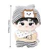 Hedgehog T-shirt 10cm Cotton Doll Clothes Striped Hat Suit Doll Clothes Outfit Funny Lovely Doll Dress Up Set 10cm Cotton Doll