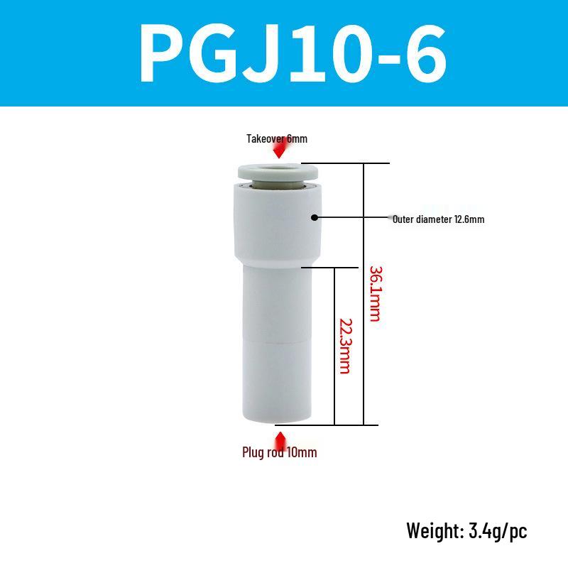 Elbow Pipe Plug Reducer Bush PGJ6-4 8-6 12-6 16-10 Blue-Black-White Male-Female