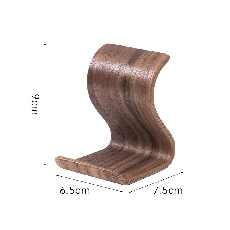 Portable wooden mobile phone holder Lazy bracket Simple desktop creative TV video support mobile phone holder