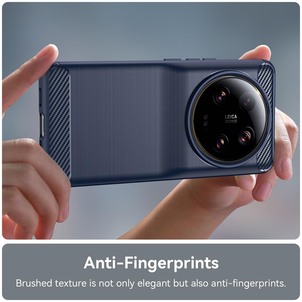 Чехол из ТПУ с текстурой карбонового волокна для Xiaomi 13 Ultra, устойчивый к царапинам, с матовой поверхностью.