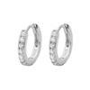 Charm Small Huggie Hoops Earrings for Women Cartilage Dainty Rainbow Cubic Zirconia Silver Color Ear Rings Fashion Party Jewelry