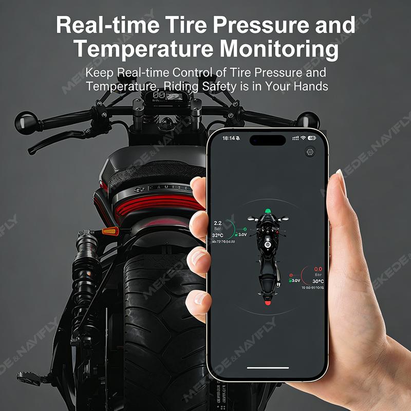 Car TPMS BT 5.4 Tire Pressure Monitoring System Connect Mobile Phone for LOS Android Motorcycle Truck Car Tyre Pressure Sensor