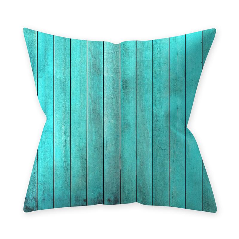 Decorative Green Throw Pillow Teal Blue Leaf Cushion Geometric Pillowcase Nordic Home Decor Sofa Living Room Polyester Pillow