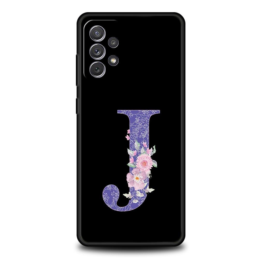 Чехол для телефона с фиолетовым цветком для Samsung Galaxy A17 A07 A55 A35 A25 A15 A05 A33 5G A31 A23 A21s A13 A41 A73 A53 A51 A71