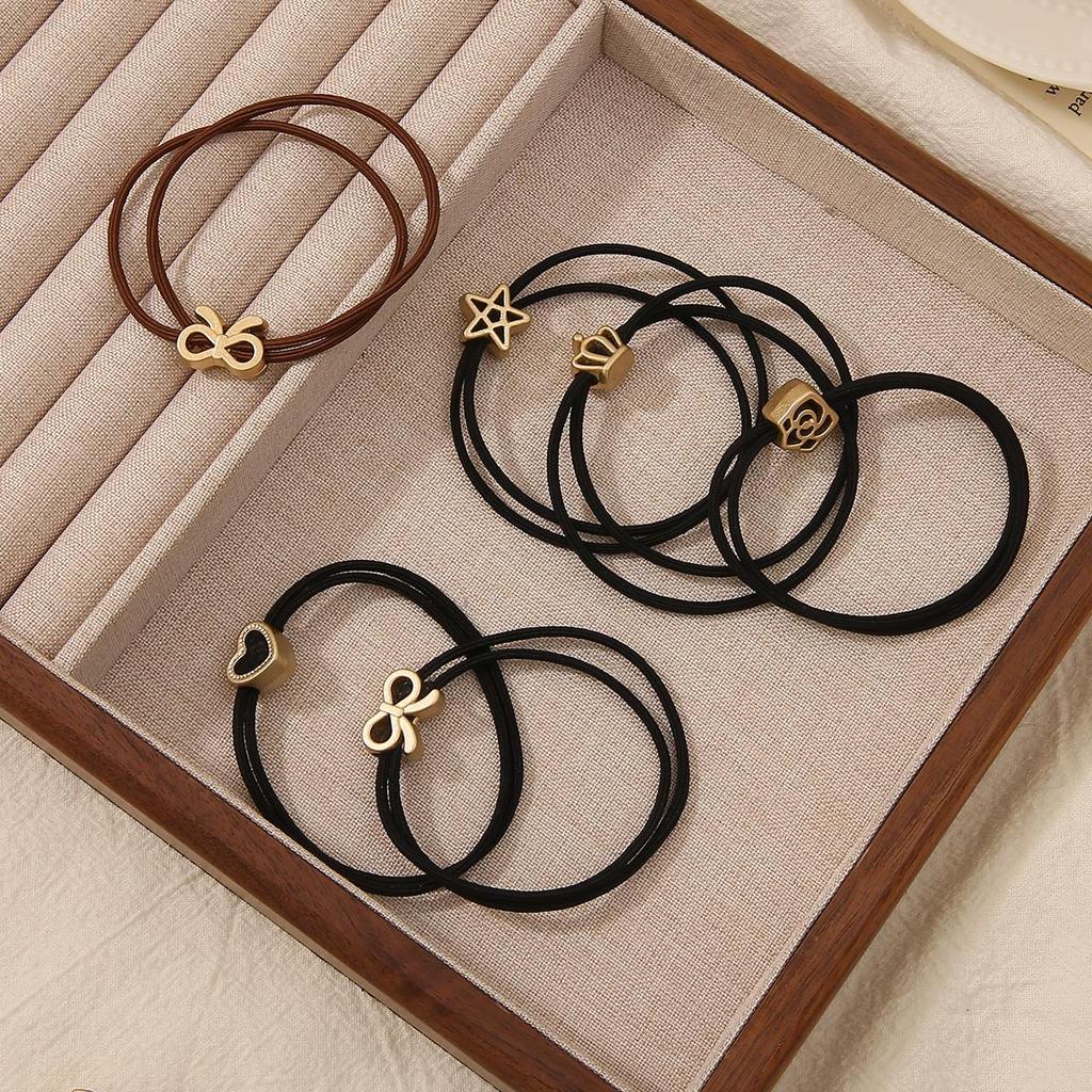 5Pcs Elegant Headband Hair Ring Head Rope Fashion Headwear For Girl Sweet Rubber Band Hair Accessories