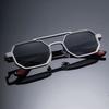 Women Men Polarized Sunglasses Metal Double Beam Square Frame Sun Glasses Anti Blue Light Driving Eyeglasses Fashion Eyewear