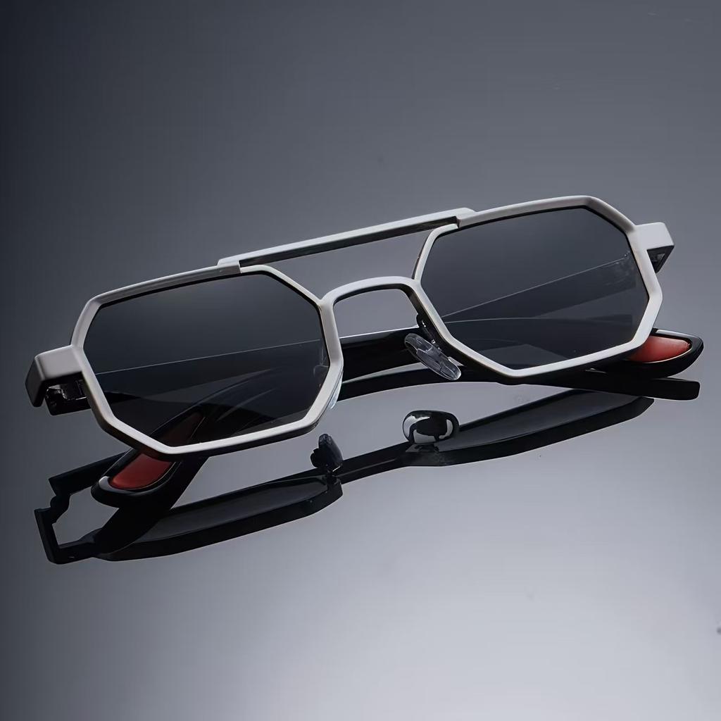 Women Men Polarized Sunglasses Metal Double Beam Square Frame Sun Glasses Anti Blue Light Driving Eyeglasses Fashion Eyewear
