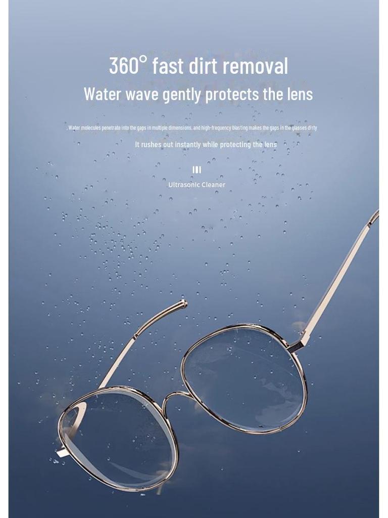 Усовершенствованный автоматический очиститель очков: Превосходство над ультразвуковыми приборами, компактный дизайн для домашнего использования