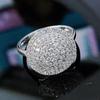 Sterling CZ Rings for Women Fashion Versatile Lady's Jewelry Full Bling Iced Out Wedding Engagement Accessories