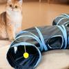 Extended Pet Play Tunnel Three-Way Cat Hiding Cave Funny Cat Hideaway  Playtime