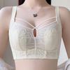 Ультратонкий женский бюстгальтер из французского кружева без косточек с кристальной чашкой и ушками кролика - элегантный летний дизайн для лестной посадки