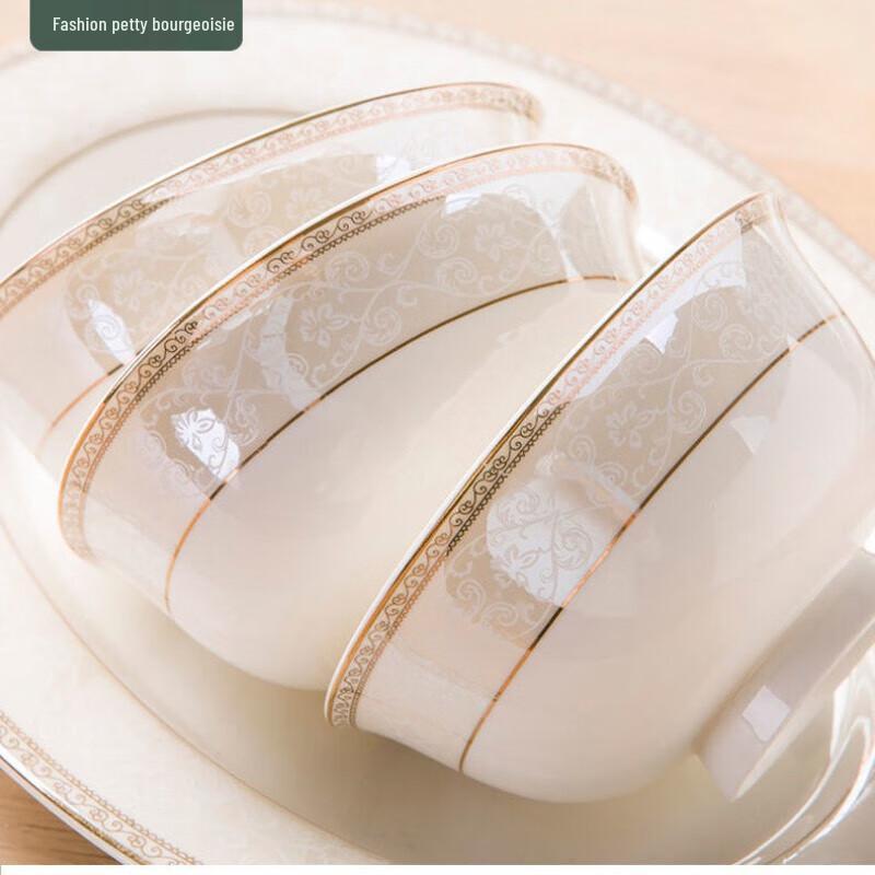 Керамический набор из 6-дюймовых мисок с защитой от ожогов, ручная работа, Jingdezhen