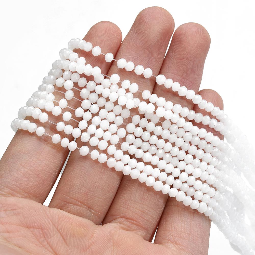 Цветные граненые хрустальные бусины-колесики 3,6 мм для изготовления украшений и браслетов своими руками.