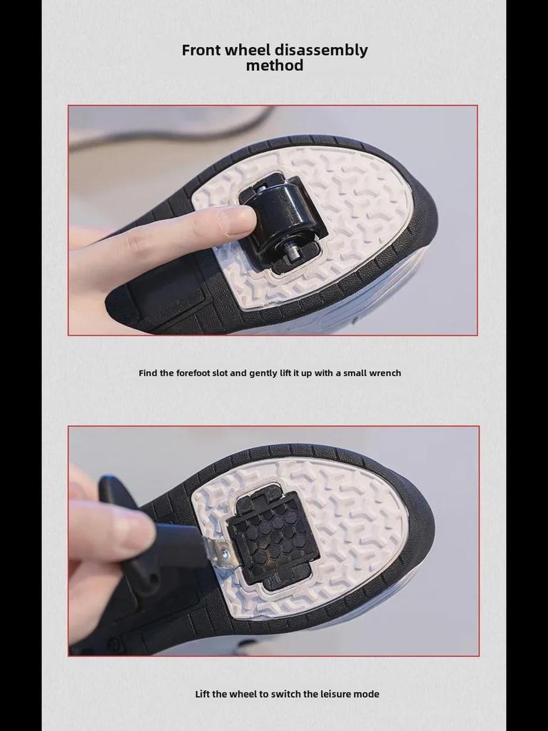 Двухколесные кроссовки для мальчиков с коньками для занятий спортом на открытом воздухе