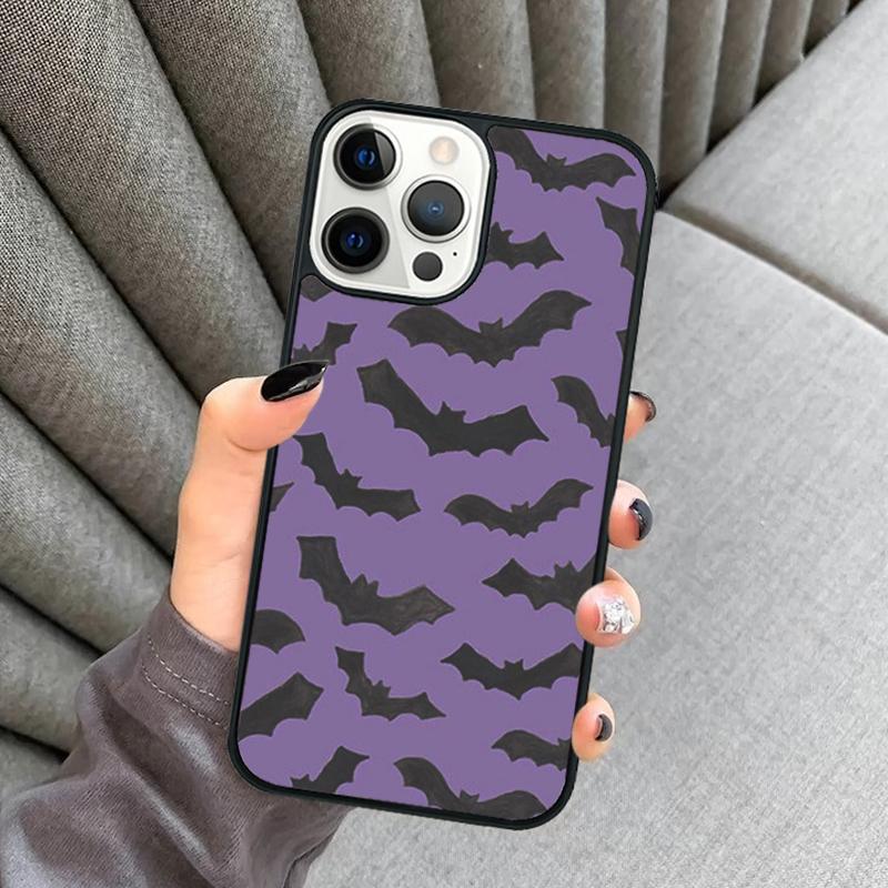 Готический Телефонный Чехол с Летучей Мышью Вампира для iPhone 17 Air 16 16e 15 13 14 Pro Max 11 12 Plus 2022 MAX Защитный Чехол coque