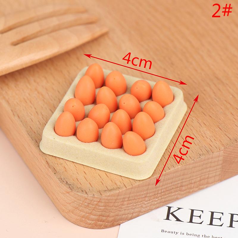 1:12 Dollhouse Simulation Eggs Miniature Egg Tray Egg Box Dollhouse Kitchen Food Decoration Toy Life Scene Accessories