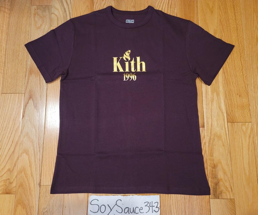 НОВАЯ KITH ОЛИМПИЙСКИЙ ЛОГОТИП 1996 БОРДОВЫЙ ЗОЛОТОЙ ФУТБОЛКА РАЗМЕР XS EXTRA SMALL РЕДКАЯ Унисекс Футболка
