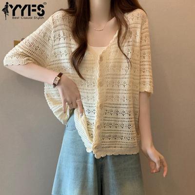 Женские модные повседневные летние весенние однотонные блузки и рубашки с v-образным вырезом и короткими рукавами с принтом