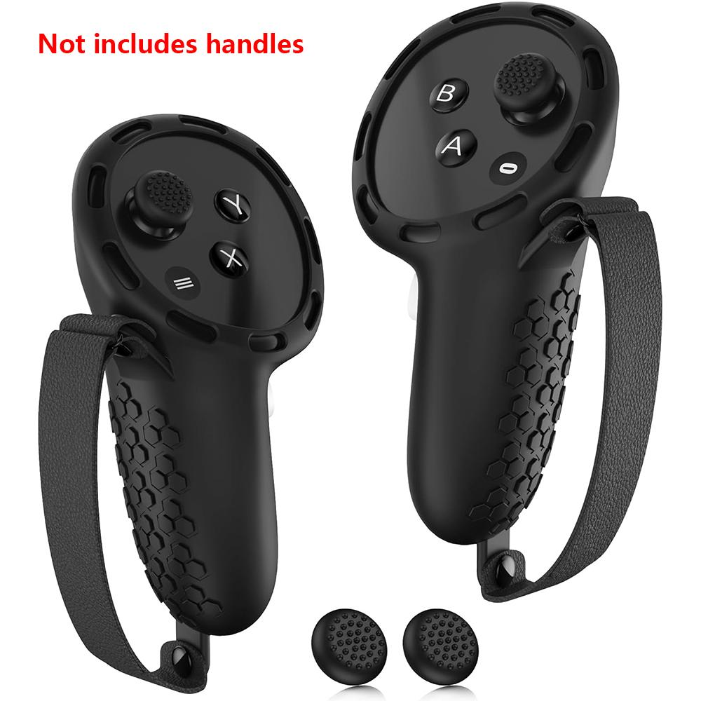 Controller Grips Protective Sleeve for Meta Quest 3 and 2pcs Joystick Cover