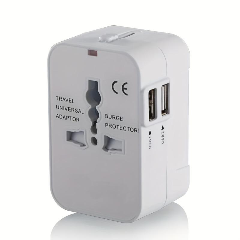 Universal Travel Adapter for US EU UK AUS Charger Adapter Outlet Converter Socket Plug Adapter with Dual USB Port