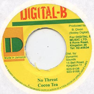 7-дюймовая пластинка COCOA TEA - No Threat Digital B 1994 Ямайка Регги, Ска и Даб