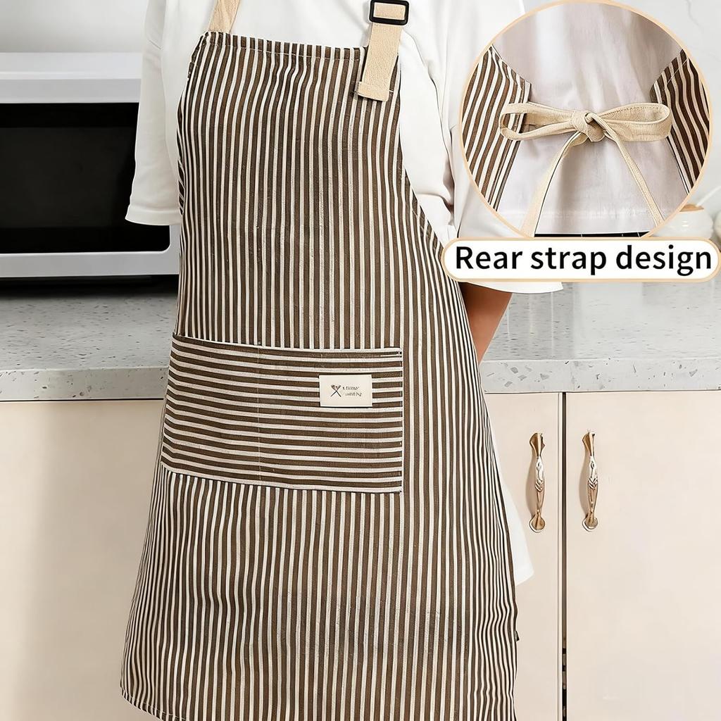 2 Pack Adjustable Bib Apron, Waterdrop Resistant with 2 Pockets for Men Women, Suit for Kitchen And Outdoor BBQ