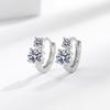 Серьги из стерлингового серебра S925 с двумя муассанитами D VVS1, 6,5 мм, Изысканные украшения