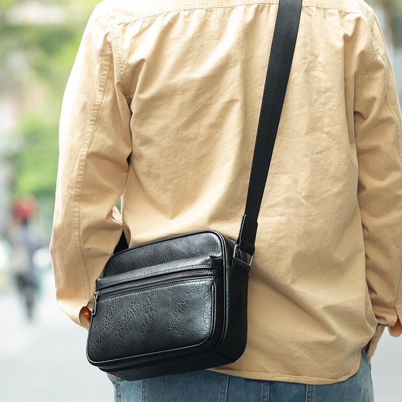 Модная сумка через плечо из натуральной кожи, горизонтальная квадратная сумка через плечо, повседневная спортивная сумка через плечо