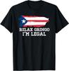Relax Gringo I'm Legal T Shirt Puerto Rico Flag T-Shirt