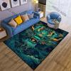 Oriental Dragon Head Print Cartoon Carpet Rug for Living Room Bedroom Sofa Decor Kids Play Home Area Rug Non-slip Mat