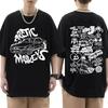 Cotton Arctic Monkeys Inspired T Shirt Album List Doodle Print Vintage T-shirt Men Short Sleeve Tshirts Streetwear