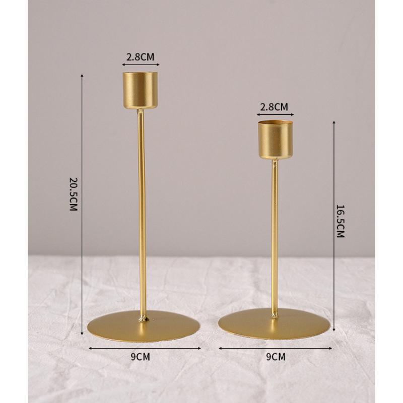 1pc Candlestick Crafts Simple Nordic Desk Candle Ornament Candle Holder for Dining Room Thanksgiving Wedding Festivals Gift