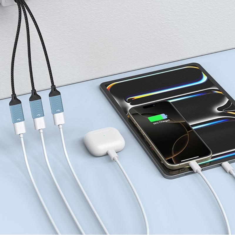 USB-удлинитель 2/3 порта с быстрой передачей данных 480 Мбит/с и зарядкой 1,5 А для ПК, ноутбука, принтера, мыши
