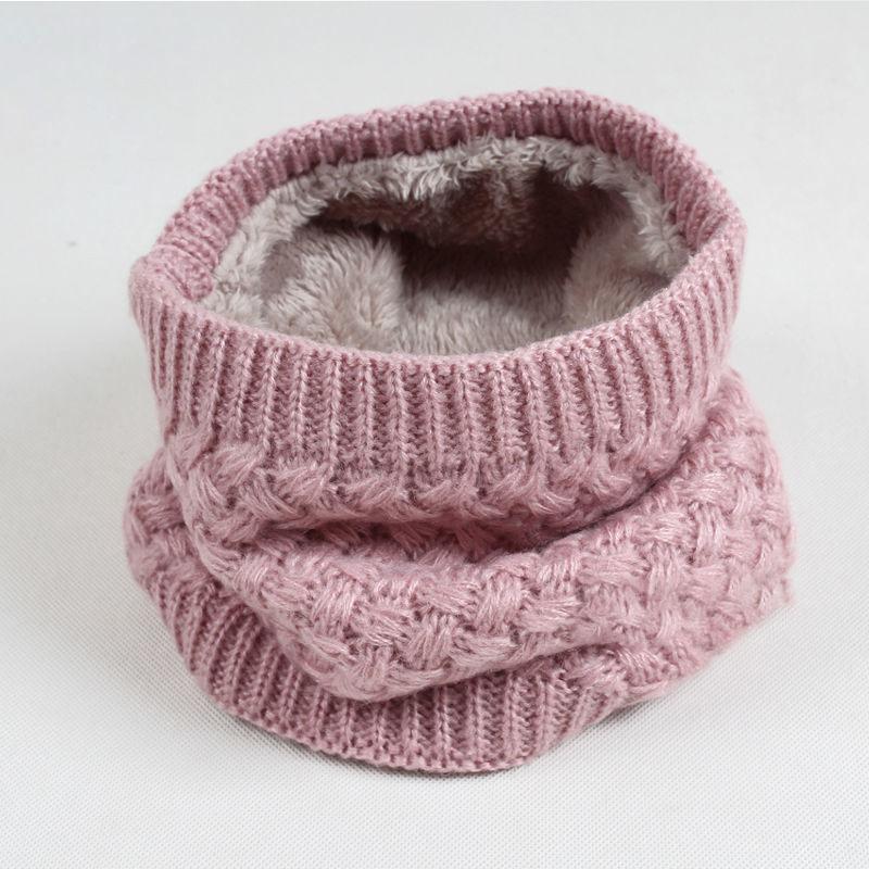 Autumn and Winter Hedging Knitted Bib Warmth for Men and Women All-match Wool Scarf Windproof Plus Velvet Thickening Cervical Collar