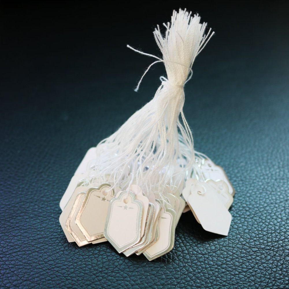 Пустой Золотой/Серебряный Край Картон Дисплей Инструмент Подвесные Бирки Ювелирные Подвесные Бирки Ювелирные Ценники