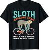 Sloth Cycling Team Ленивый ленивец Велосипед Байкер Смешная футболка для велосипеда Графические футболки Женская одежда Топы Kawaii Одежда