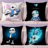 Игровой чехол на подушку U-Undertale Мягкий короткий плюш Двусторонняя печать Домашний декор Машинная стирка Наволочка Подарок