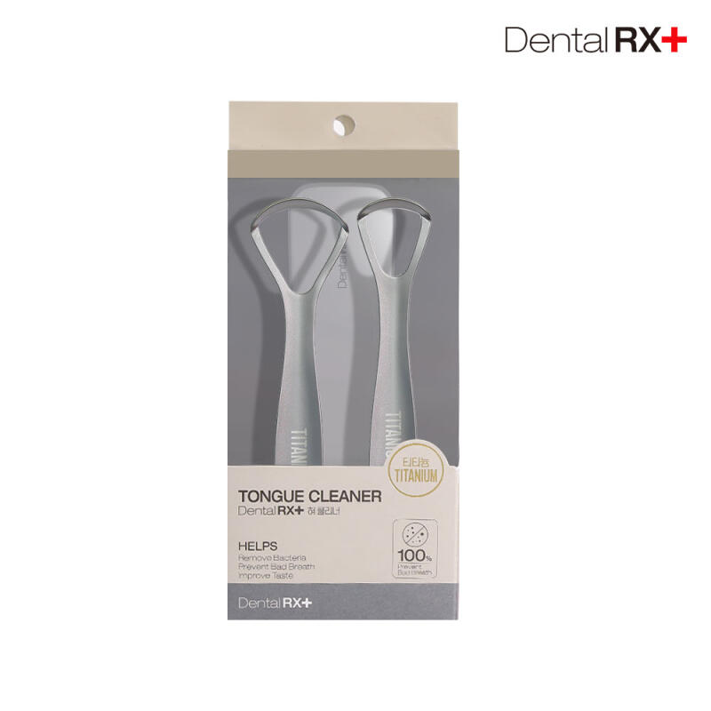 DENTAL RX Полуперманентный Титановый Очиститель Языка с Чехлом в Комплекте (2 типа)