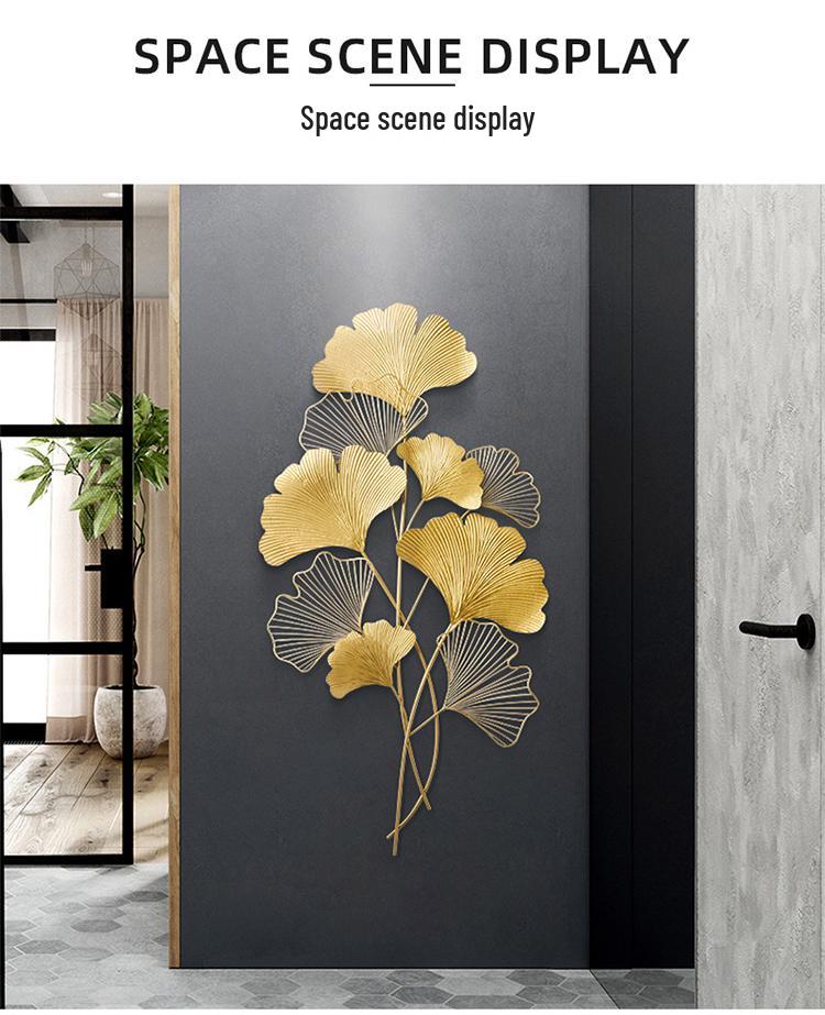 Nordic Ginkgo Leaf Wall Hanging for Living Room or Bedroom Decor