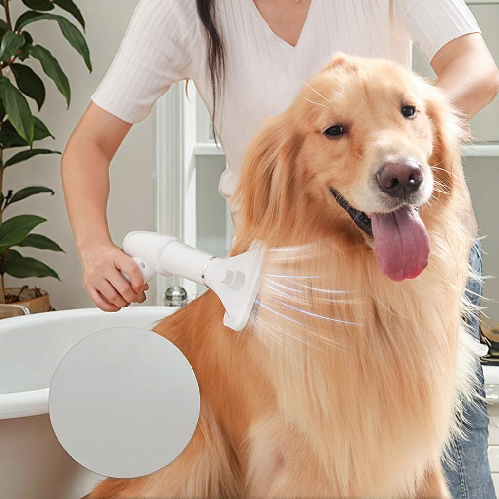 3-in-1 Pet Hair Dryer Brush Ergonomic Handle Adjustable Temperature Pet Grooming Brush Pet Comb for Cats&Dogs Indoor Bath Shower