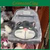Lucifer Plush Backpack With Cartoon Art And Soft Material For Leisure School