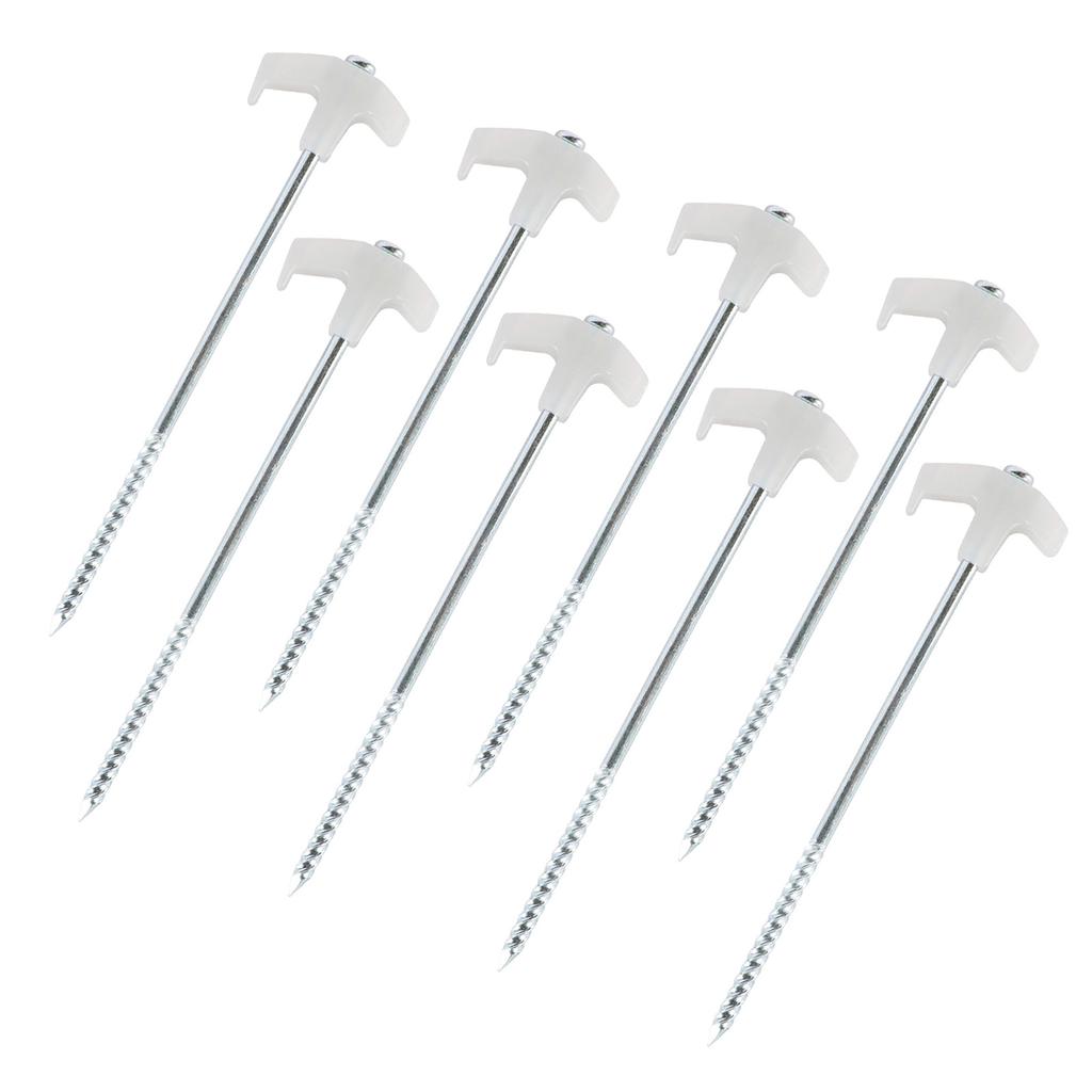 4/8/10Pcs Florescent Screw Thread Tent Stakes Pin Outdoor Campings Tent Peg Ground Pin for Fixings Tent Tarps Awnings