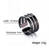 My Shape Geometric Black Rings for Men Women Stainless Steel Wide Cuff Ring Couple Dating  Jewelry anillos mujer bague