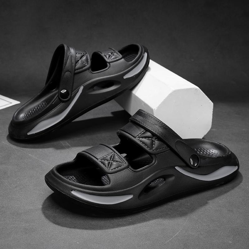 Модные новые шлепанцы на мягкой подошве, трендовые сандалии на платформе, домашние, уличные, пляжные сандалии, летние, повседневные, удобные, нескользящие шлепанцы для мужчин