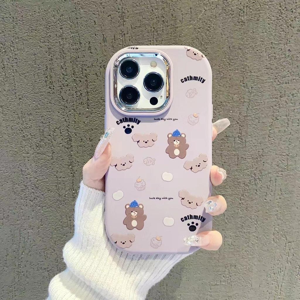 Полный экран медведь 14pro милый 15promax мобильный телефон чехол Iphone16 девушка 13/12
