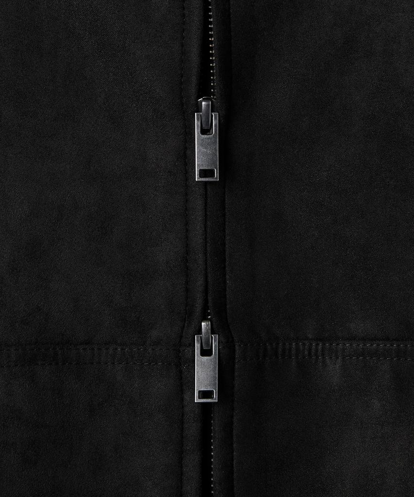 MUSINSA STANDARD Synthetic Suede Hooded Jacket [Black]