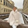 Fur Jacket, Suit Collar, Imitation Fox Fur Top, Loose Coat Thickened Winter New