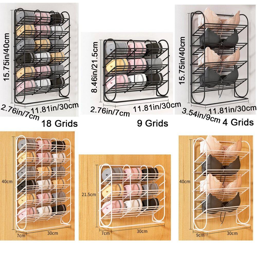 Iron Underwear Sock Organizer No-Punch Sock Storage Hanging Rack Underwear Storage Rack for Home