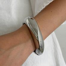 Ingemark 3 Styles Boho Irregular Resin Chunky Bangles for Women Y2K Vintage Glossy Geometric Wide Bracelets Hand Jewelry Gift