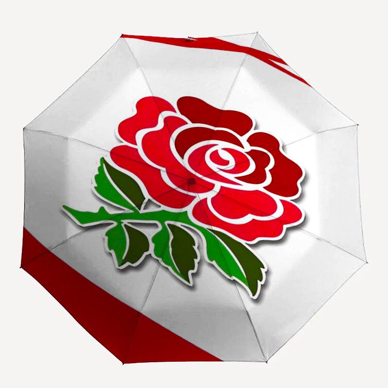 England Rugby Theme Automatic Umbrella, Lightweight & Portable, 8 Rib, Perfect for Outdoor Travel, Birthdays, Christmas, Gifts.